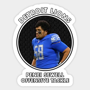 PENEI SEWELL - OT - DETROIT LIONS Sticker